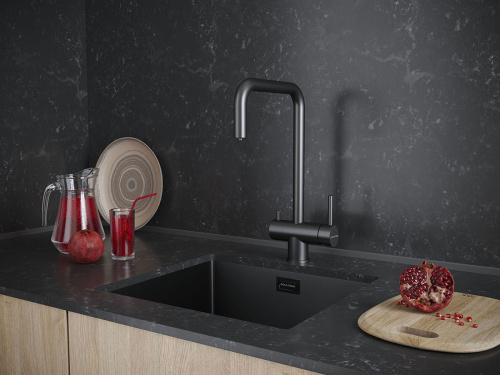 Смеситель для кухни Paulmark WETTER We213030-GM на мойку вороненая сталь - фото 2